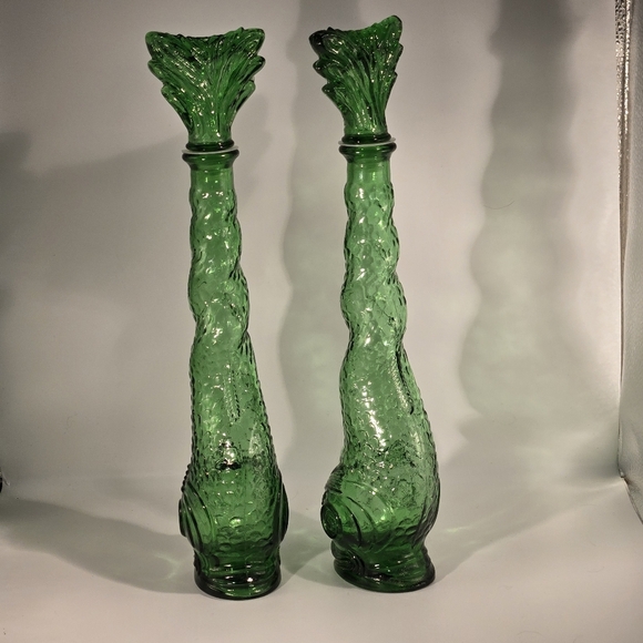 60S MCM EMPOLI RARE GREEN FISH CHIANTI BARDI LIQUOR GENIE BOTTLES /STOPPERS 15+” - Picture 5 of 16